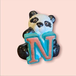 CERAMIC Bear With Letter N